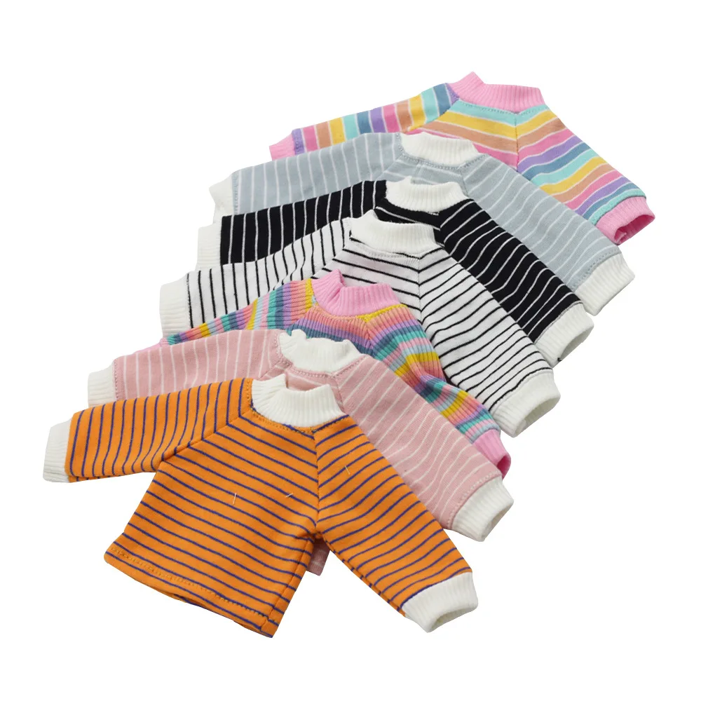 NEW  Blyth Clothes Color stripes Long sleeve T-Shirt for Blyth, Barbies, Momoko, Obistu, Licca , FR 1/6 Dolls Accessories