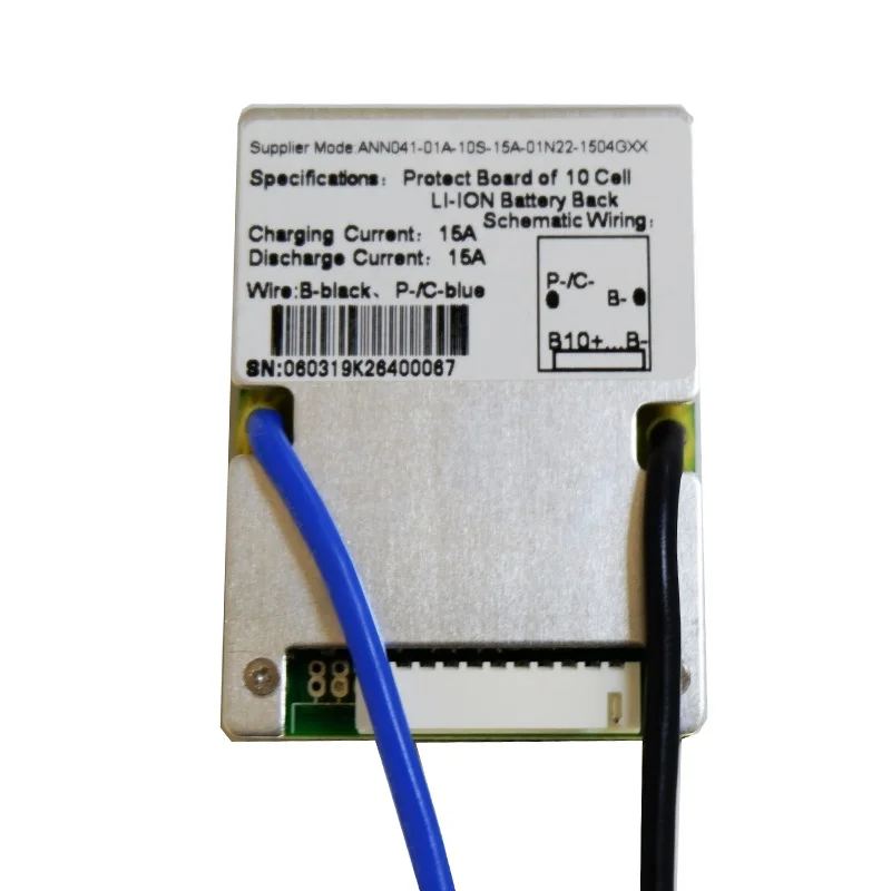 36 в 10S 15A литий-ионная батарея BMS PCM заряжается и разряжается на том же порте