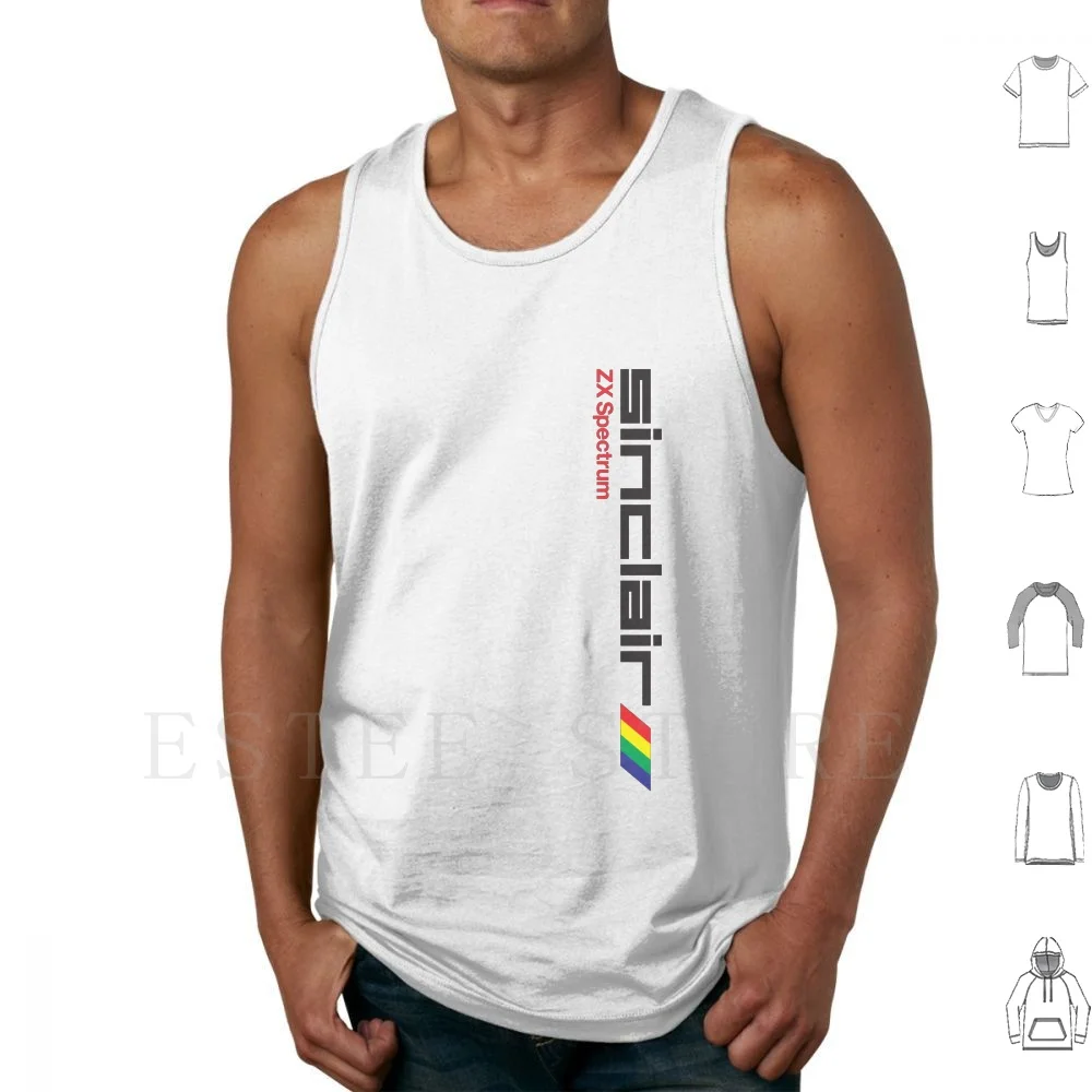 Zx Spectrum Tank Tops Vest Cotton Zx Spectrum Micro Computer 1980s Rainbow Flash Miner Willy Jet Set Knightlore Microdrive