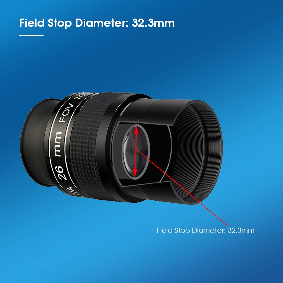 SVBONY Teleskop 2" Superweitwinkelokular 26 mm SWA 70 ° Okular Ultraweitwinkel Achromatisch SV154 – Detail 7