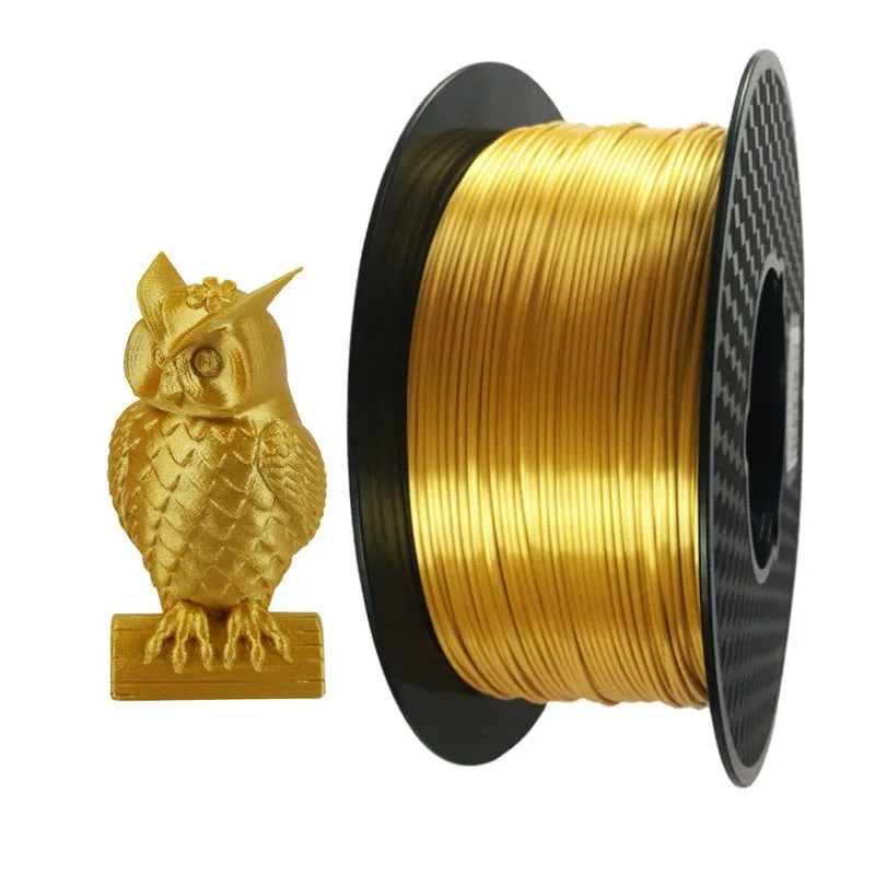 Filamento de impressora 3D PLA Silk, sensação metálica brilhante, material de impressão 3D, brilho sedoso, ouro rosa, 1,75mm, 250g,500g,1kg