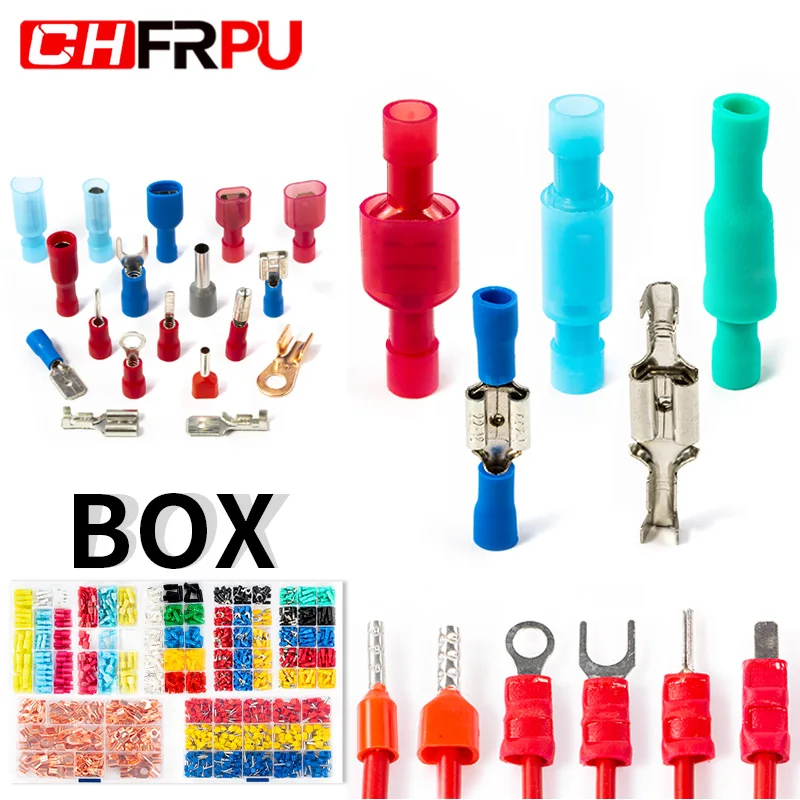 Assorted Insulated Cable Connector Electrical Wire U/O/Tube-type crimping butting terminal auto parts kit Combination box