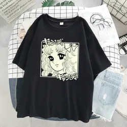 T-shirt Manches Courtes pour Femme, Vêtement Surdimensionné, Graphique Noir, Gothique, Harajuku, Manga, Candy Klin, Anime, Grunge