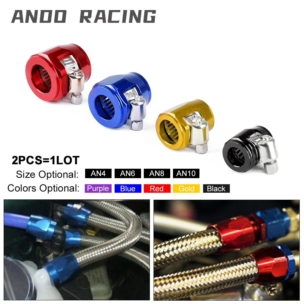 1 lotto = 2 pz AN4 AN6 AN8 AN10 AN12 fascetta stringitubo Clip per tubo del carburante raccordi per tubi dell'acqua dell'olio morsetti di finitura finitori esagonali