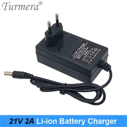 21V 2A Charger with Indicator for 18V Screwdriver Shurik Battery DC 5.5*2.1mm for Vacuum Cleaner and 5s Battery Pack Use Turmera