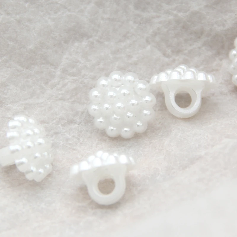 HENGC Flower Pearl Jewelry Plastic Shank Buttons For Clothing Shirt Wedding Dress Decorative DIY Sewing Accessories Wholesale