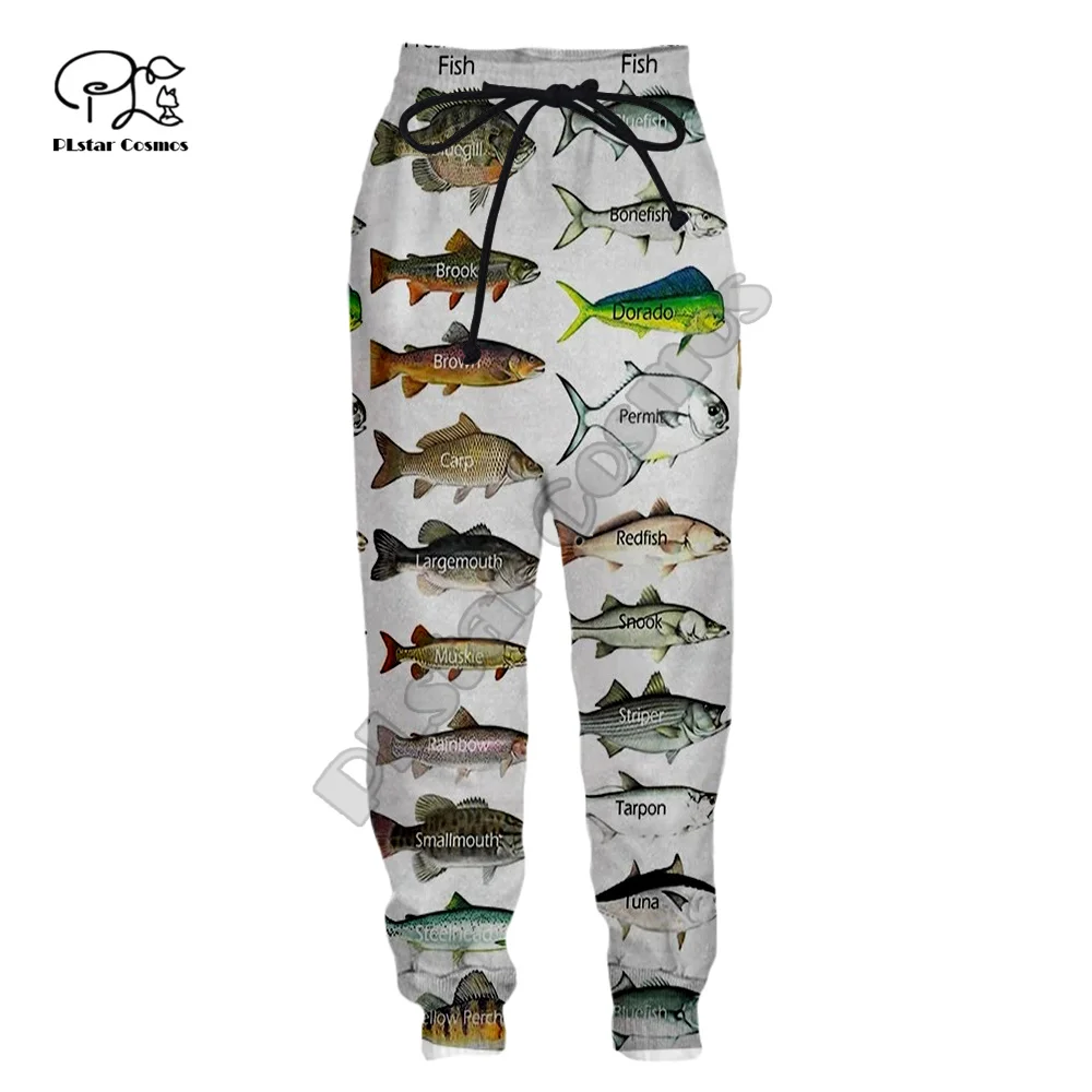 PLstar Cosmos Fishing Marlin Mahi Bass Tuna Fisher Camo Streetwear Sweatpants 3DPrint Men/Women Joggers Pants Funny Trousers A8