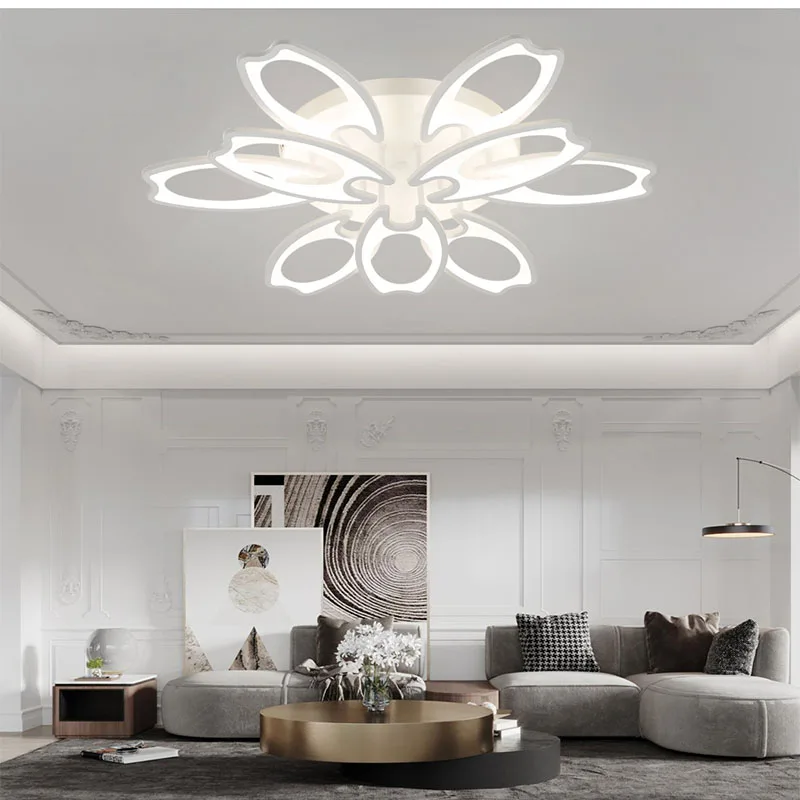 

Modern Bedroom LED Ceiling Lights Living Room Lamp Chandelier Hotel Lobby Remote Control Dimming Restaurant