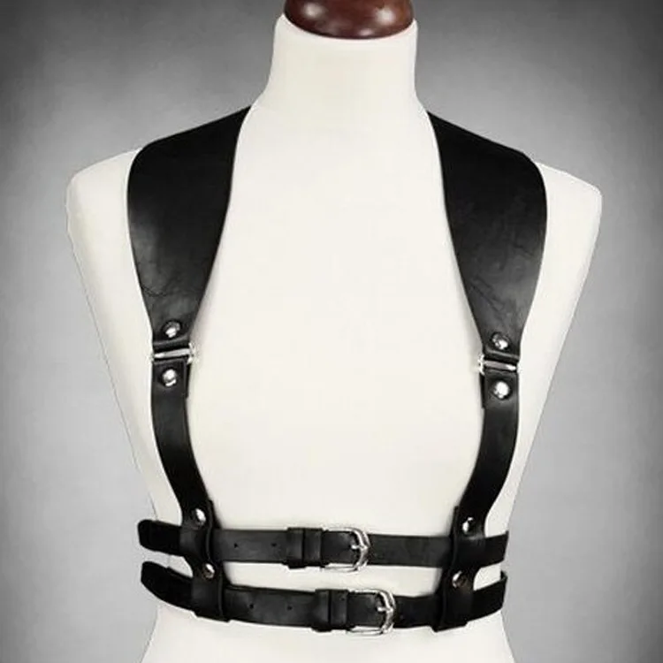 

Belts for women sexy Punk Leather Wide Black belt Body Bondage Cage Punk Sculpting Harness Waist Belt Straps Suspenders Belt