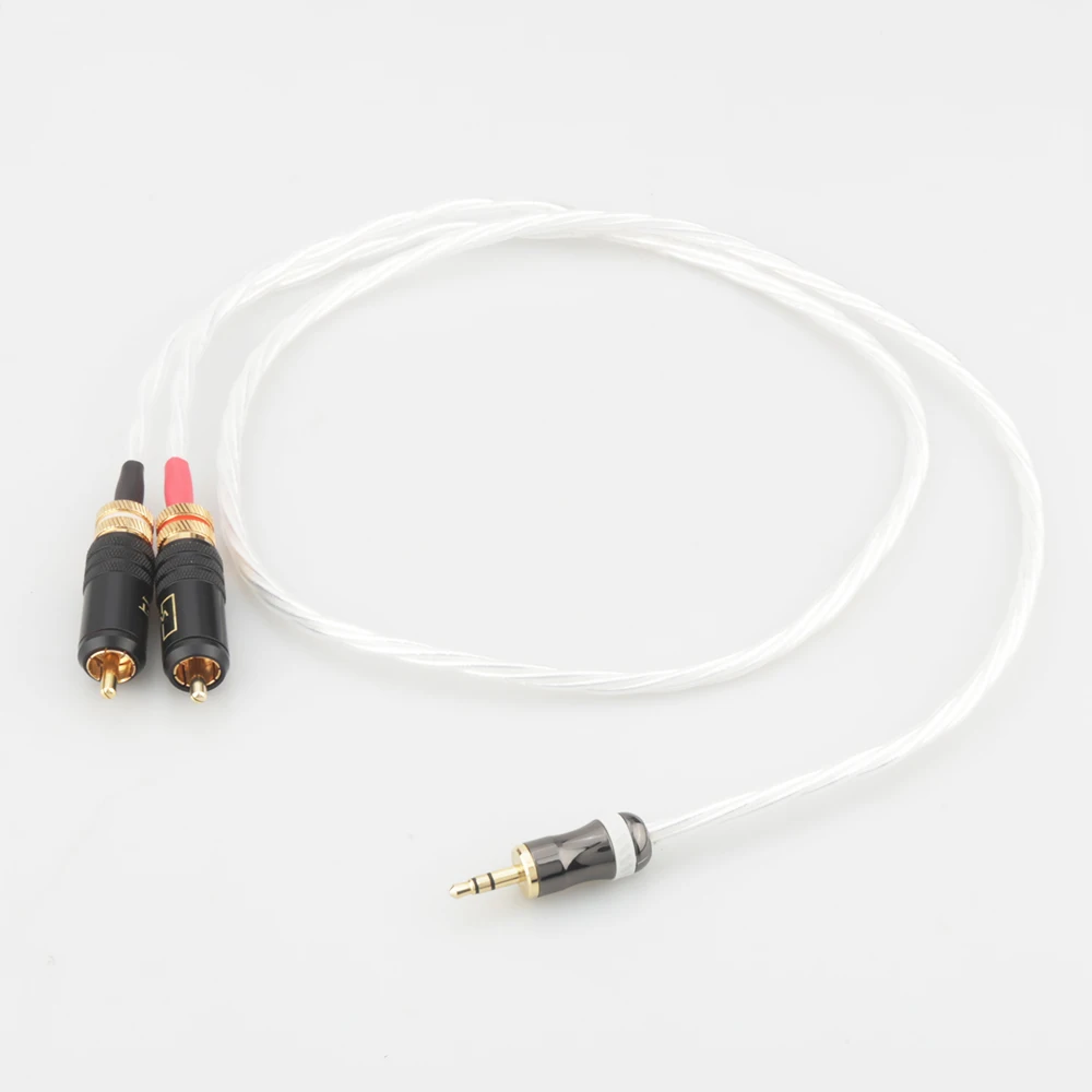 HIFI Nordost Odin Audiophile Bạc Aux 3.5Mm Cắm Tai Nghe Để 2rca Jack Đường Tín Hiệu Âm Thanh Máy Tính Và Kết Nối Âm Thanh dây Cáp