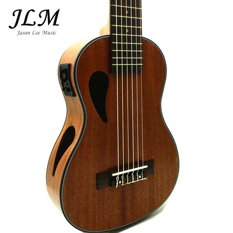 

High Quality 28 Inch Electric Ukelele 6 Strings Hawaiian Guitar Mahogany wood Uku Music Classical head Ukulele with Pickup EQ