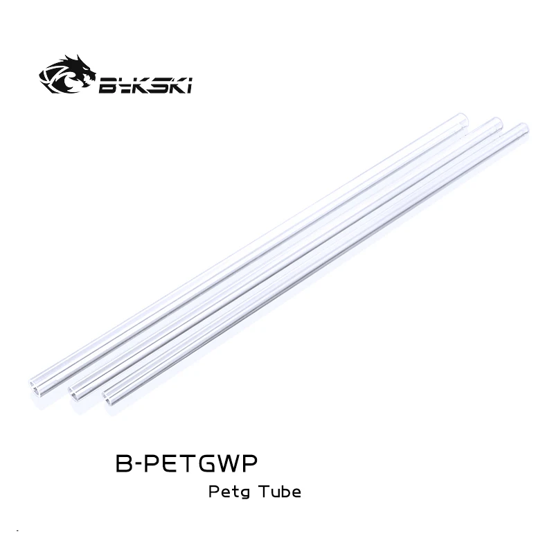 Bykski PETG-tubo duro rígido transparente, tubo de refrigeración, 500mm, 8x12mm,10x14mm,12x16mm, 2 unidades