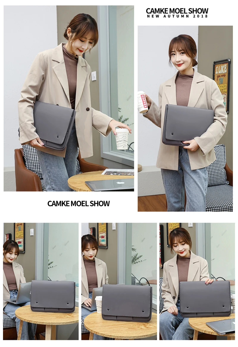 Laptop Tasche Für MacBook Air 13 Fall Xiaomi HP Dell Für 11,6 12 13 13,3 14 15 Zoll Laptop Multi-schicht Lagerung Snap-auf Laptop Cas – Detail 25