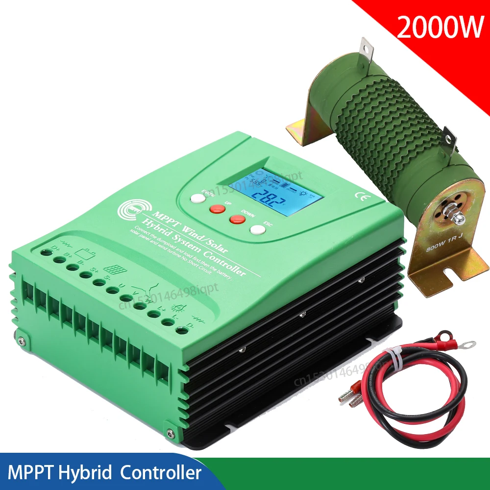 

12V 24V 48V 2800W 2000W MPPT Hybrid Wind Solar Charge Controller Turbine PV Booster Regulator For Lithium Lifepo4 GEL Lead Acid