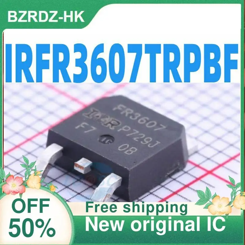 วงจรรวม IRFR3607TRPBF ถึง-252 MOS 75V 80A 20ชิ้นของแท้ใหม่