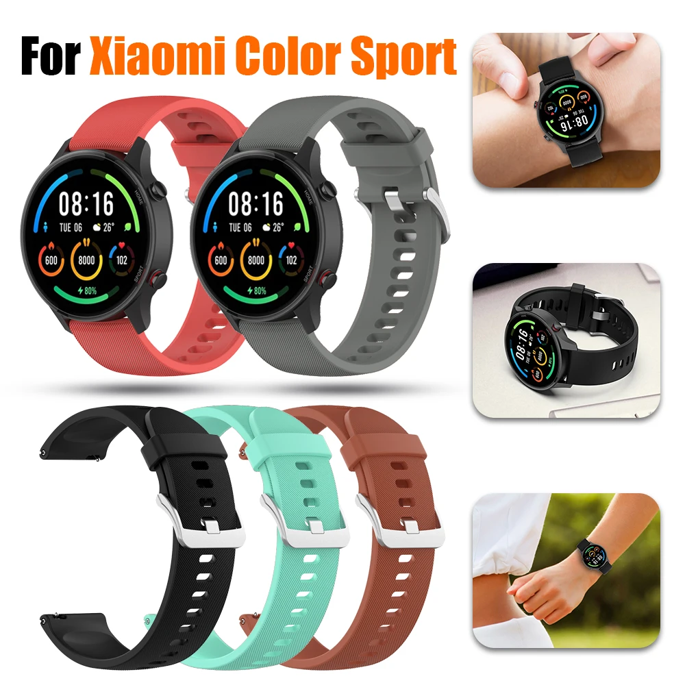 

22MM Original Strap For Xiaomi Mi Watch Color Sport Strap Replacement Soft Silicone Bracelet For Huawei GT 2 Pro 46MM GT3 Watch3