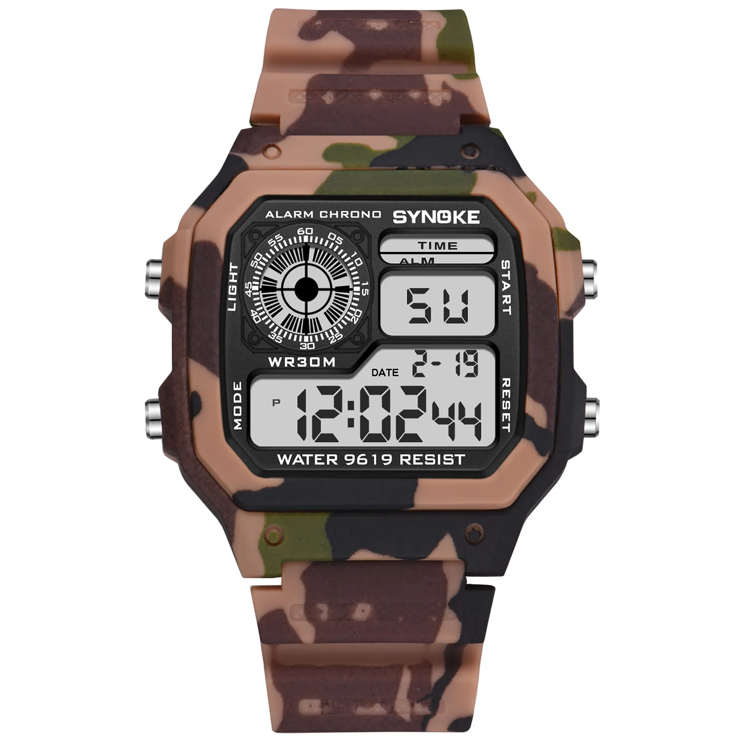 SYNOKE Sports Kids Watches Military Waterproof Luminous Multifunction Camouflage Students Wristwatches Children Watch Relogio