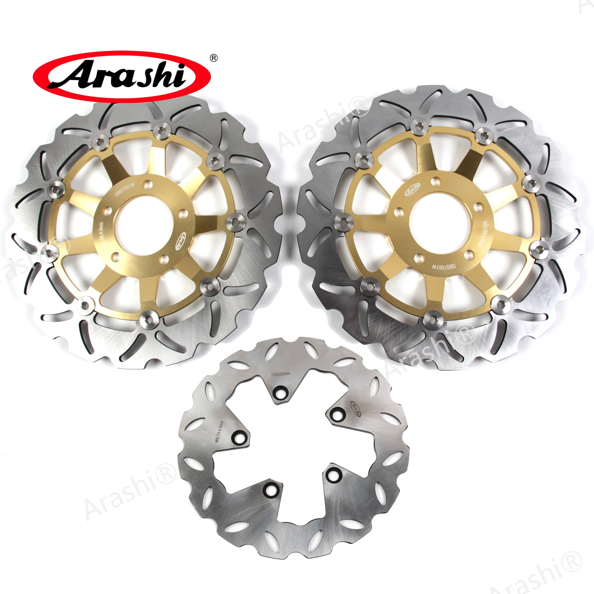 Arashi 1 Set 290 / 240 mm CNC Full Floating Front Rear Brake Disc Rotors For SUZUKI SV650 SV 650 SV-650 1999 2000 2001 2002