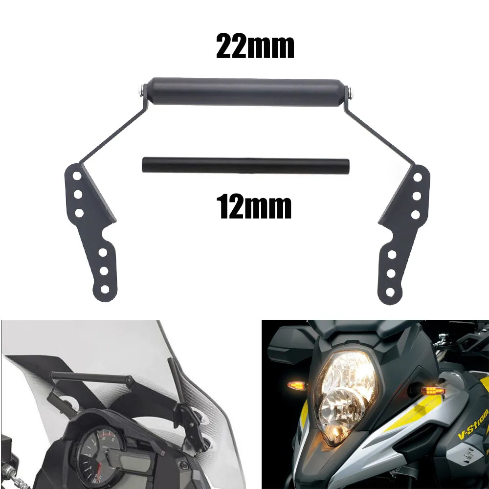 

Black Navigation Bracket Mount Smartphone GPS Holder For Suzuki DL 1000 V-Strom vstrom 1000 2017 2018 2019 5.0