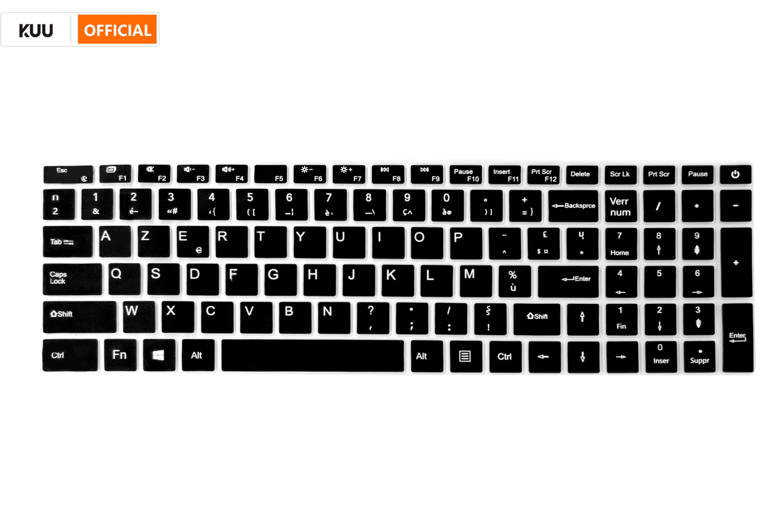 2pc Silicone Keyboard Cover for KUU Laptops, Spanish, French, Italian, German Language Keyboard Protector