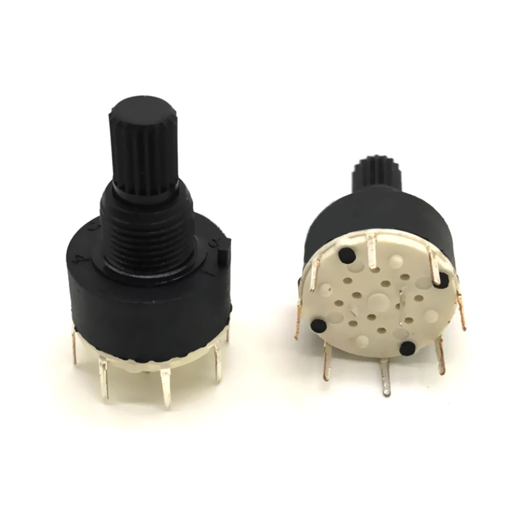 1/2 극 3 / 4/5/6/8 위치 SR16 16mm 로터리 밴드 스위치, 15mm 샤프트 DC60V 0.3A 15mm 샤프트 플라워 축 원형 스위치