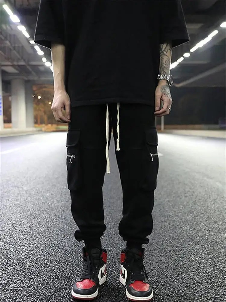 

Men's Cargo Pants Spring And Autumn Classic Dark Wind Large Pocket Decoration Dark Loose Versatile Large Size Casual Pants