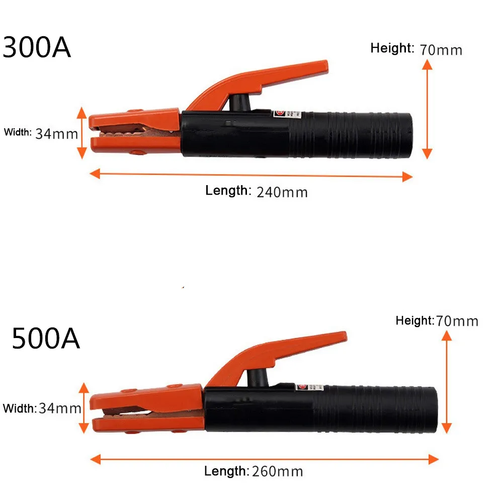 Imagem -04 - Suporte do Elétrodo de Solda Soldador 3.2 mm Braçadeira do Elétrodo de Soldagem para a Máquina de Solda do Inversor de Mig Profissional 300a 500a