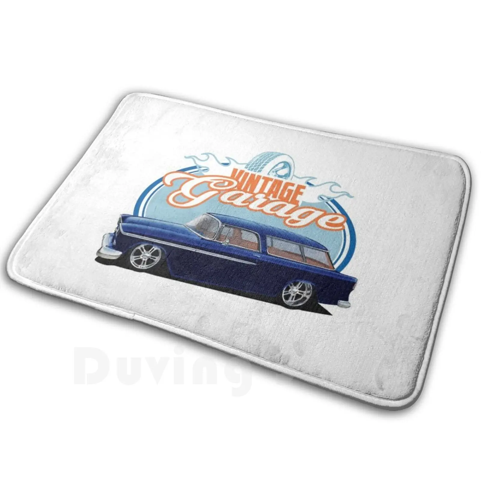 Vintage Garage Nomad Carpet Mat Rug Cushion Soft Nomad 1955 1956 Chevy 55 Nomad 56 Nomad Wagon Bel Air Custom Classic Car