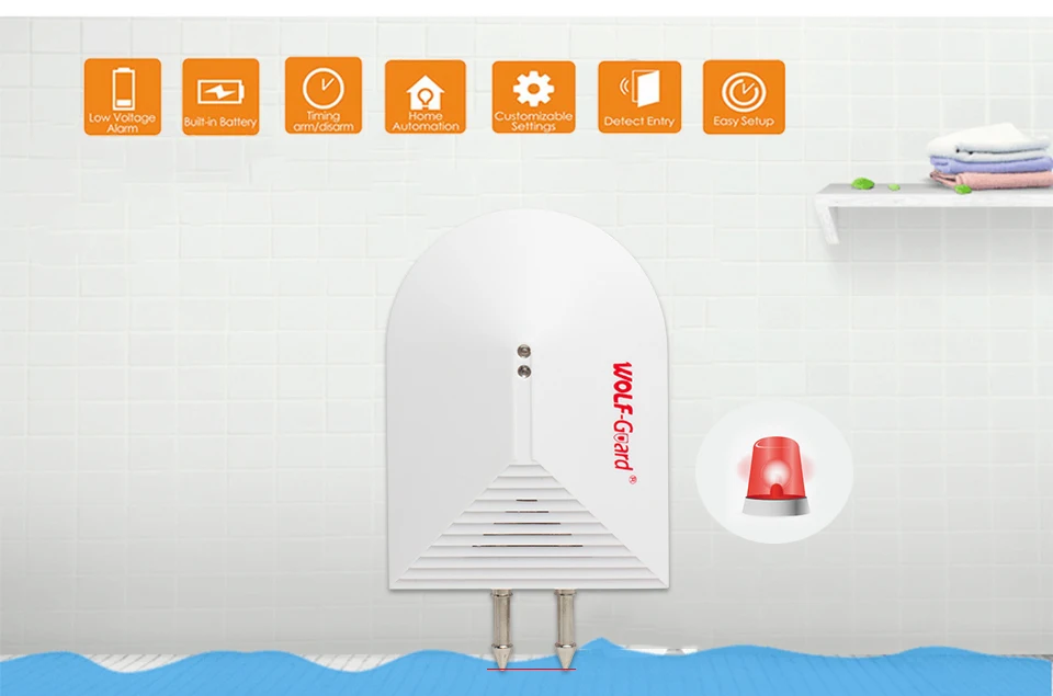 Wireless Wasser Intrusion Detektor für Home Security Wasser Leckage Sensor