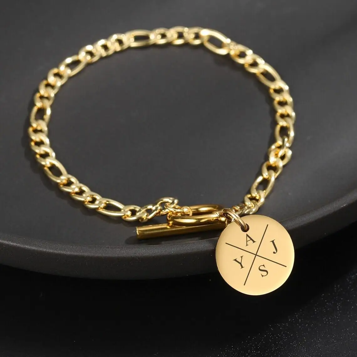 

Custom Personalized Bracelet Engrave Name For Women Kids Jewelry Men Engraved Initial Stainless Steel Signature Message Gifts