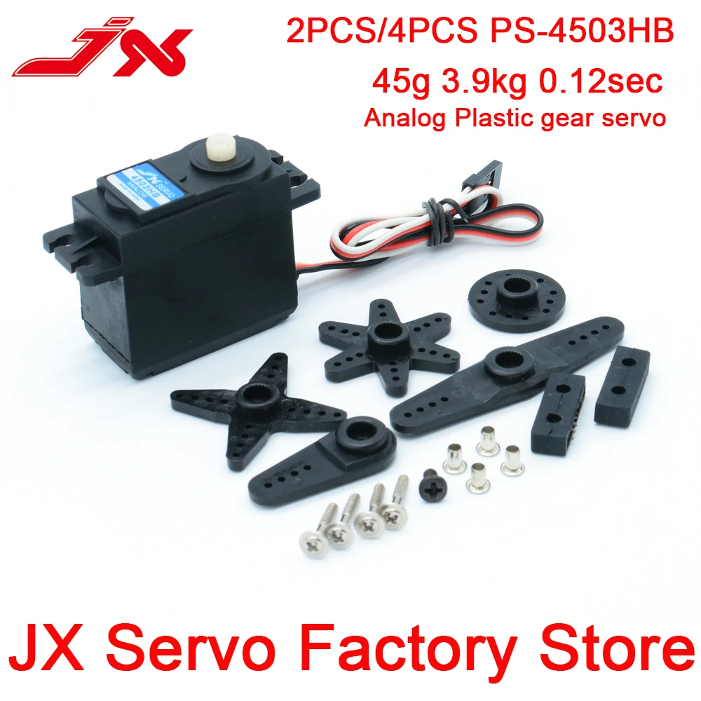 

2PCS/4PCS JX Servo PS-4503HB 45.5g 3KG RC Standard Servo Plastic Steering Gear Motor Servo For RC Models Airplane Parts Acces