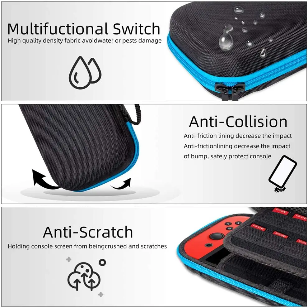 Bolsa de almacenamiento para consola Nintendo Switch, bolsa de Estuche de transporte portátil para accesorios de juego de consola