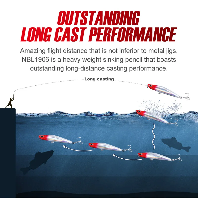 Noeby Señuelo Hundido para Lubina - Wobblers de Fundición Realistas - imagen 3