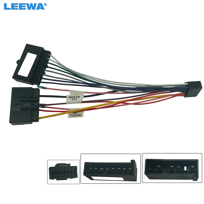 

LEEWA Car Audio Wiring Harness For Ford Mondeo 04-07 Aftermarket 16pin CD/DVD Radio Stereo Installation Wire Adapter #CA6995