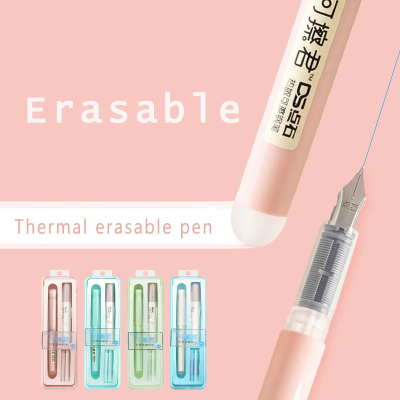 

Kawaii Macaron Color Pen Set Practicing Words Replaceable Ink Sac Thermally Erasable Calligraphy Pen fountain pen ink