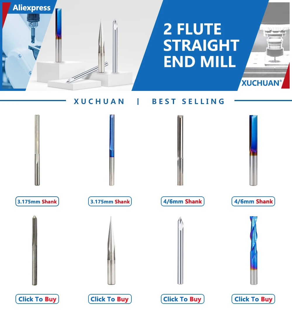 10 Stück 3 Kanten Pyramide Gravur Bits 3,175mm Schaft 0,1mm 3 Flöte gerade V Bit 20-90 Grad CNC Fräser zum Gravieren von Werkzeugen – Detail 2