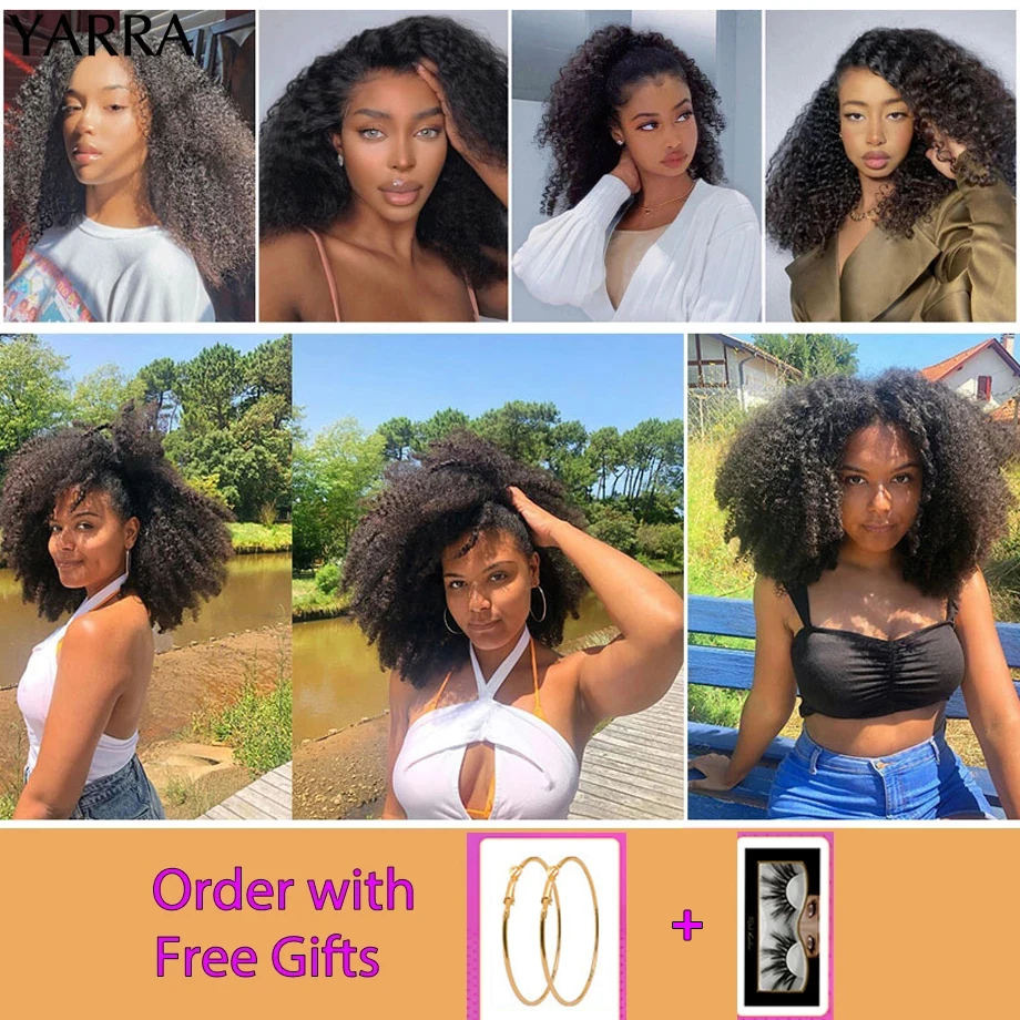 Braziliaanse Afro Kinky Krullend Menselijk Haar Bundels 4b 4c Afro kinky Bulk Menselijk Haar Weave Bundel Deal Hair Extensions Groothandel Yarra