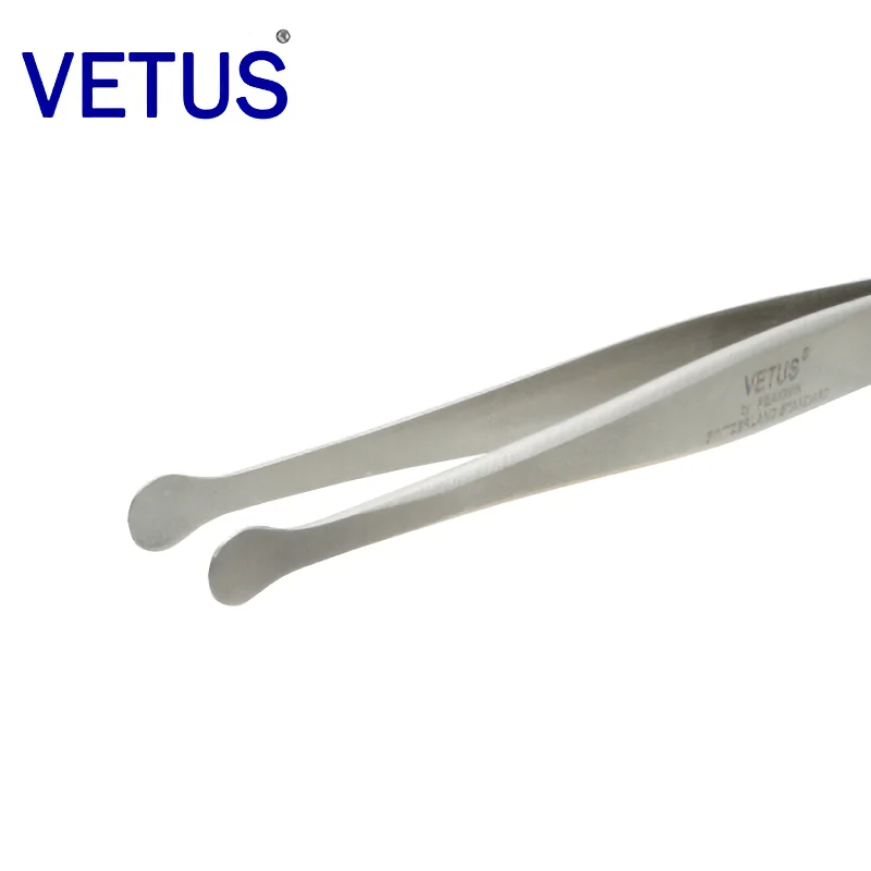 VETUS Tweezers Original 33-SA Non-magnetic Anti Acid Corrosion Resistant High Precision for  Stamp Stainless Steel Clamp