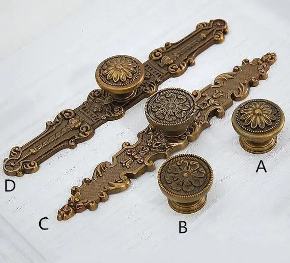 

Dresser Knobs Handles Drawer Knobs Pulls Handles Backplate Kitchen Cabinet Handles Antique Brass Ornate Furniture Door Handles