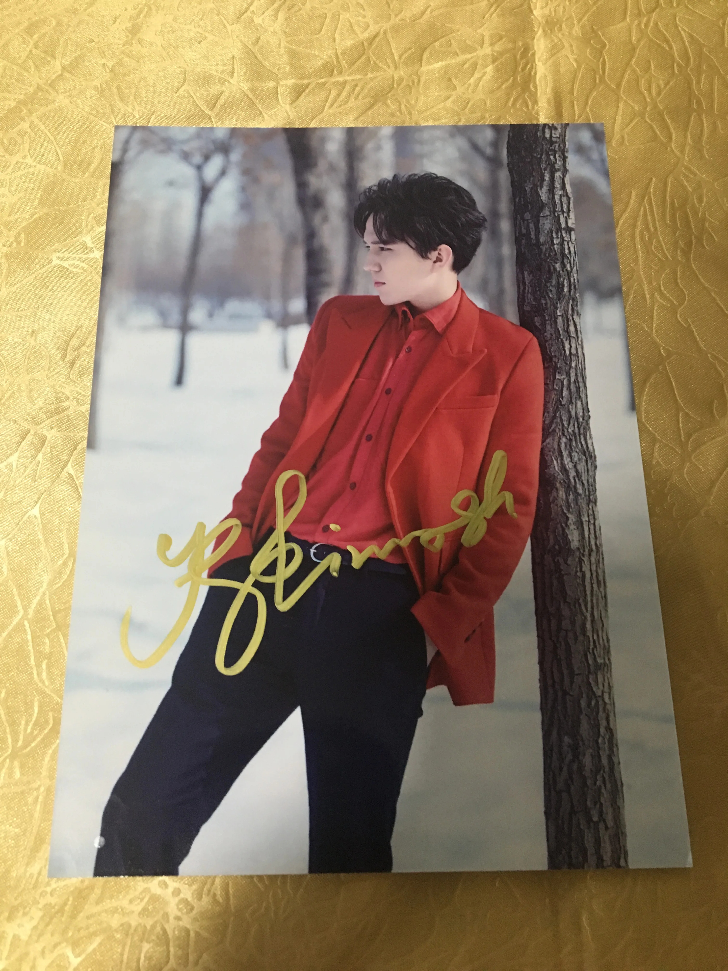 hand signed iD Dimash Kudaibergen autographed photo 5*7 free ship autograph in ink 022020A