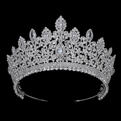 Wedding Crown Jewelry Vintage Ethnic Bridal Hair Tiaras Copper CZ Luxury Rhinestone Tiaras And Crowns BC3715 Couronne De Mariage