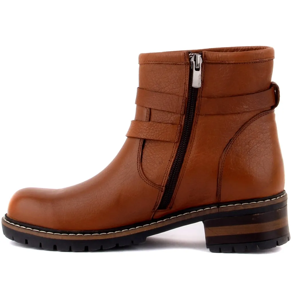 Sail Lakers-Tan Leer Rits Vrouwelijke Laarzen