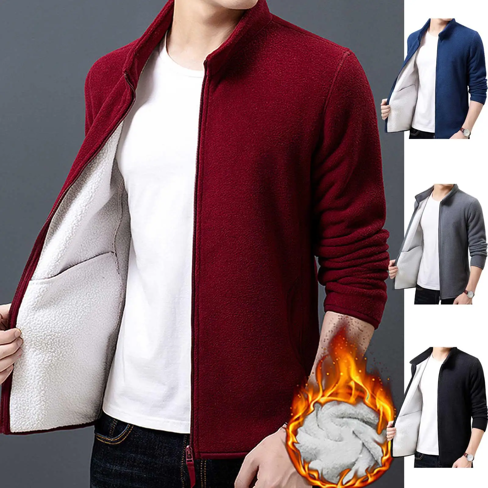 2020 neue Mode dicken Samt Wind Breaker Fleece Jacken Herren Herbst Winter Trend Mantel Slim-Fit Freizeit mantel Herren bekleidung