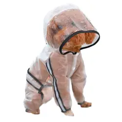 Dog Raincoat Dog Clothes Transparent Raincoat Light Waterproof Coat for Dogs Pet Cloak Small Dogs Cat Chihuahua Teddy Jumpsuit