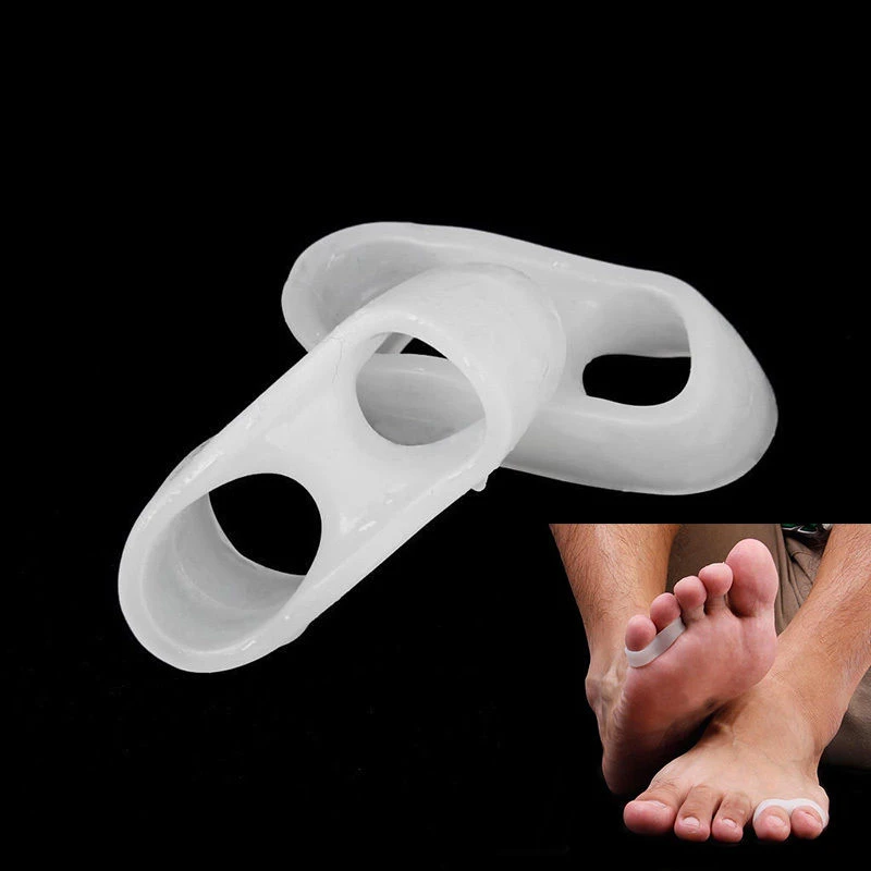 1Pair Silicone Gel Toe Separator Toe Finger Separator Feet Care Braces Supports Tools Pinky Guard Foot Hallux Valgus