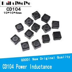 10Pcs/Lot CD104R CDRH104R SMD Integrated Power Inductor Shielded Inductor  Choke Coils 220UH 330UH 470UH 680UH 1000UH 1MH 221