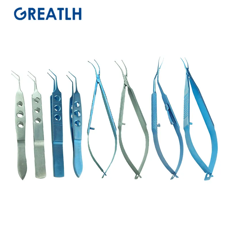 Stainless/ titanium Flat Handle Lens Implantation Forceps Flat-handle/ Dovetail Lens Holding Forceps Microsurgical Instrument