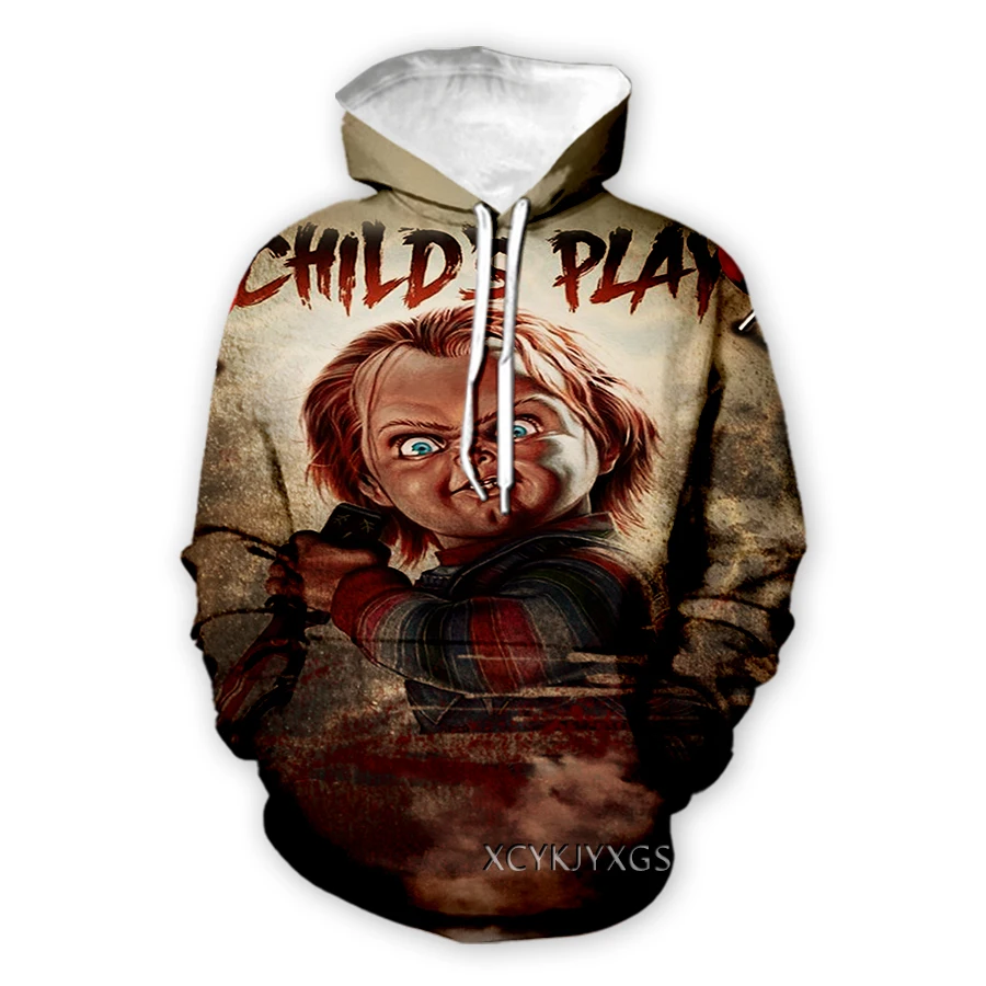 xinchenyuan New Men/Women Horror Movie Chucky 3D Printed Clothing Long Sleeve Fashion Sweatshirt Hoodies Sport Long Pants Z05