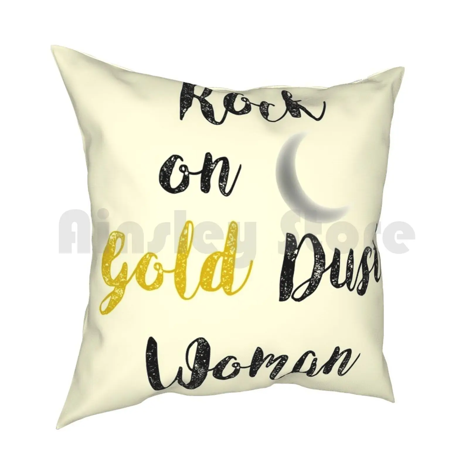 Rock On Gold Dust Woman Pillow Case Printed Home Soft DIY Pillow cover Stevie Nicks Stevie Nicks Music Classic Lyrics Songs