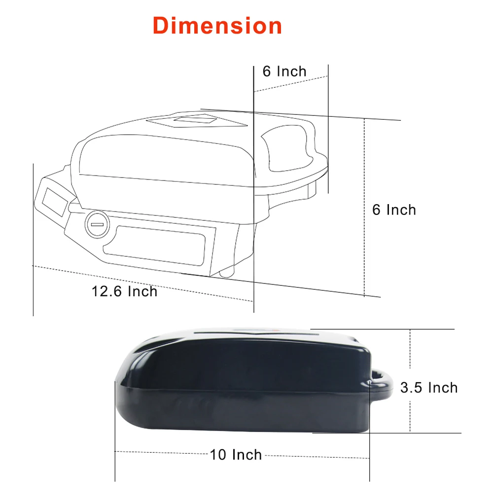 36V 15Ah Frog Under Seat Post Electric Bicycle Lithium Battery 36Volt 20Ah E-Bike City Bike Battery Pack Fit Bafang BBS01 BBS02